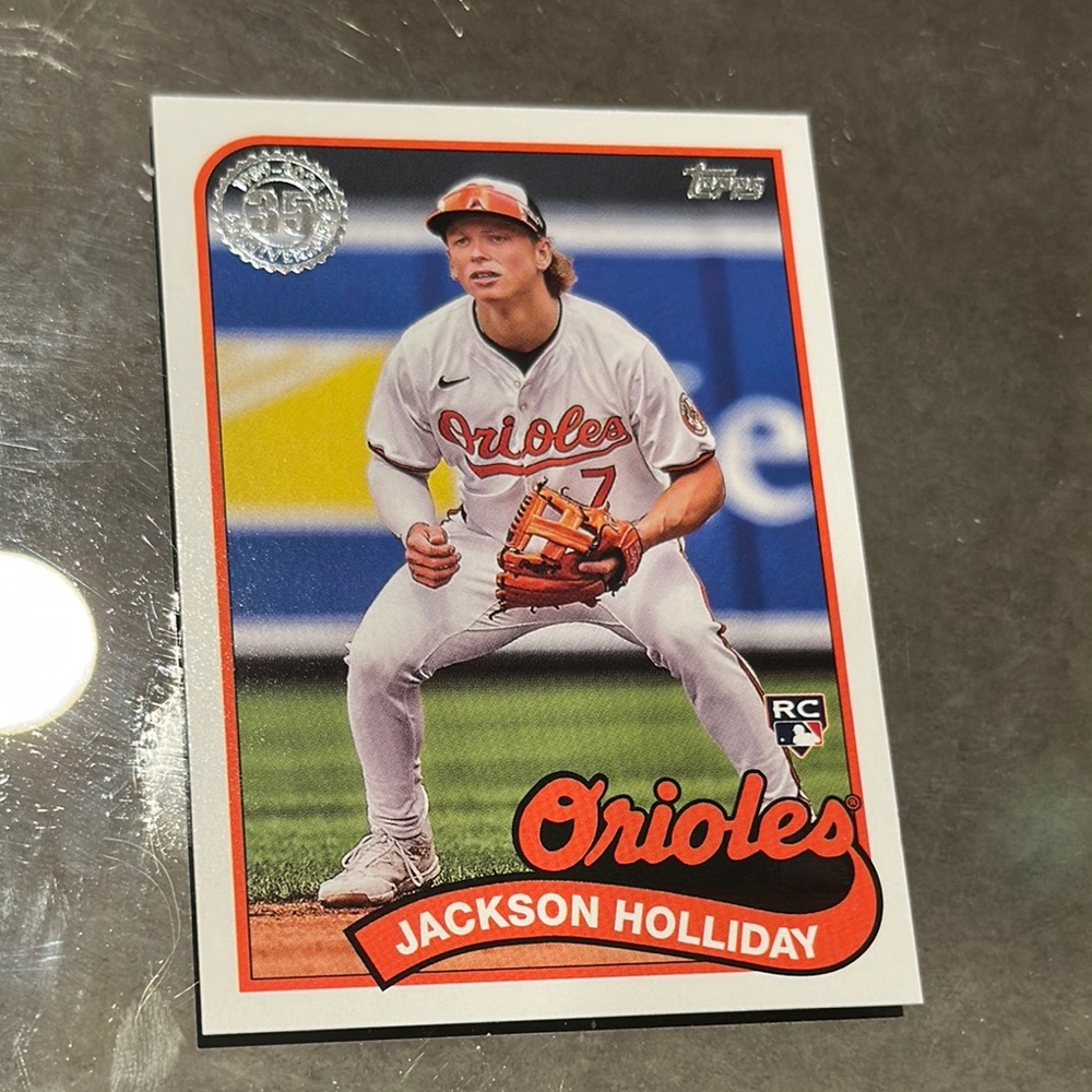 Topps Holiday Red and White Baseball Card